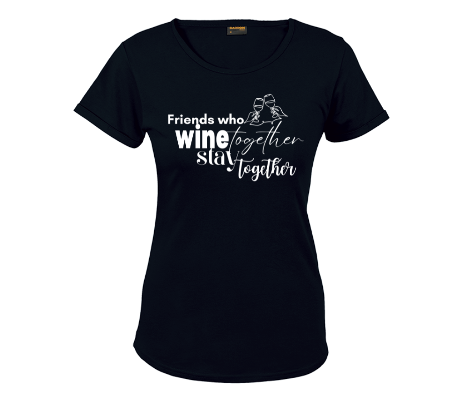 Black ladies graphic wine tee