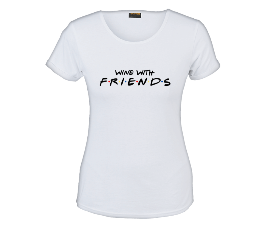Wine With Friends Tee - Image 2