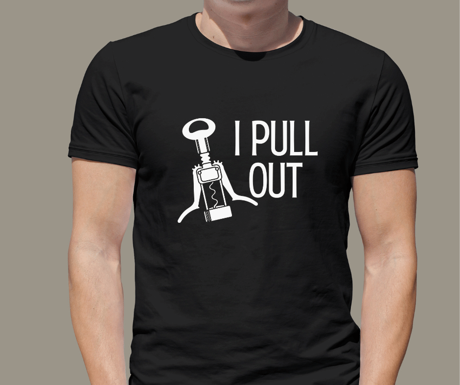 Man wearing a black graphic tee