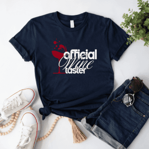Navy Graphic Tee official wine taster