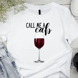 Wine-Ot Call Me a Cab Tee | graphic Wine Tee | Wine-Ot Tee's