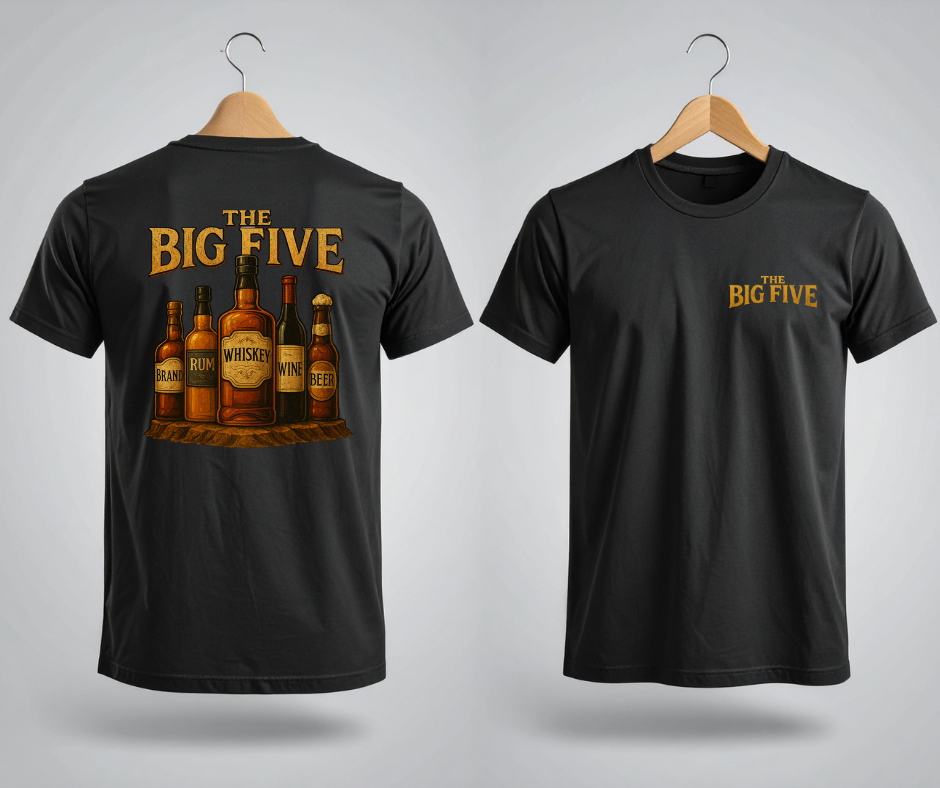 black Graphic Tee the south afircan big 5