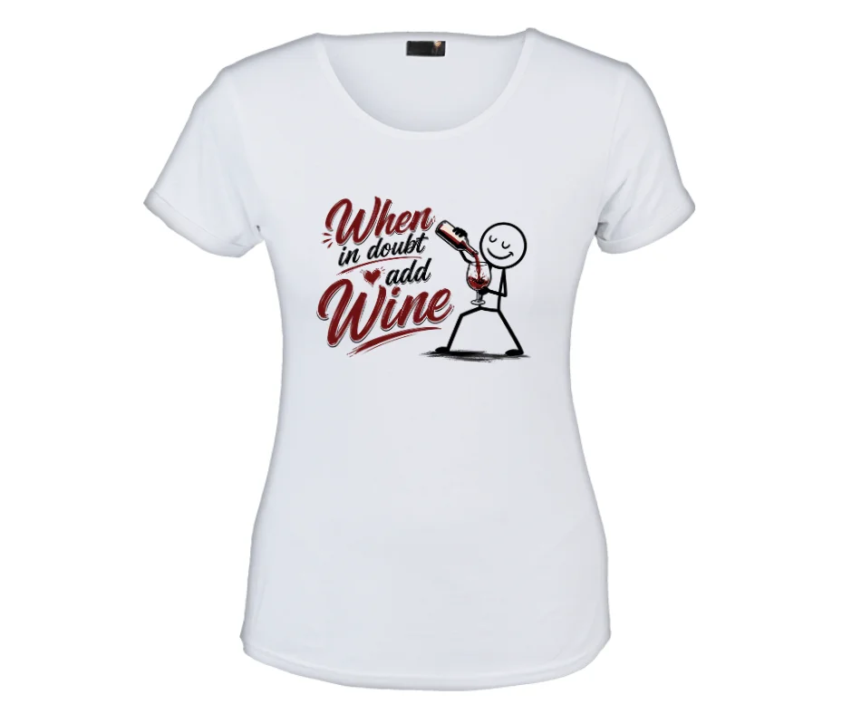 Wine-Ot When In Doubt Add More Wine Tee | Wine T-Shirt