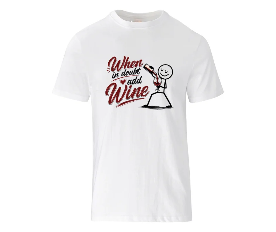 Wine-Ot When In Doubt Add More Wine Tee | Wine T-Shirt