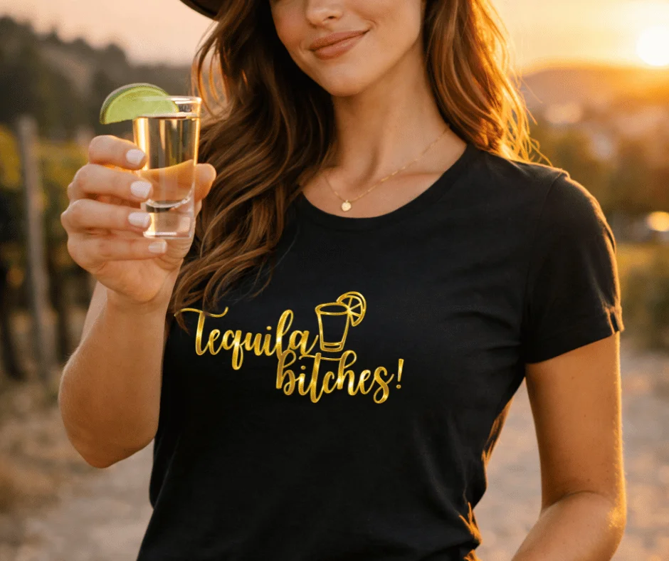 wine-Ot tequila bitches | Tequila Tee | Tequila lover t-shirt