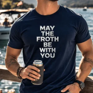 wine-Ot May the Froth be with you | Beer Tee | Beer Themed T-Shirt