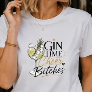 wine-Ot Gine Time Bitches Tee | Gin Tee | Gin T-Shirt