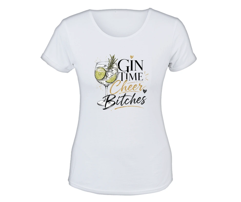wine-Ot Gine Time Bitches Tee | Gin Tee | Gin T-Shirt