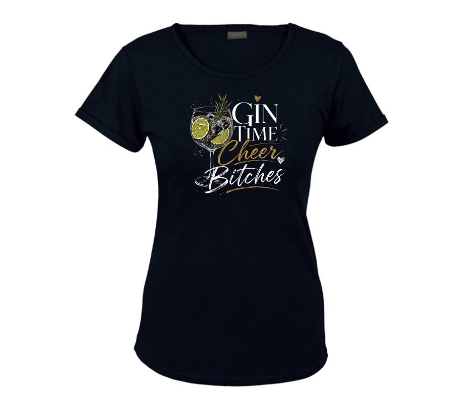 wine-Ot Gine Time Bitches Tee | Gin Tee | Gin T-Shirt