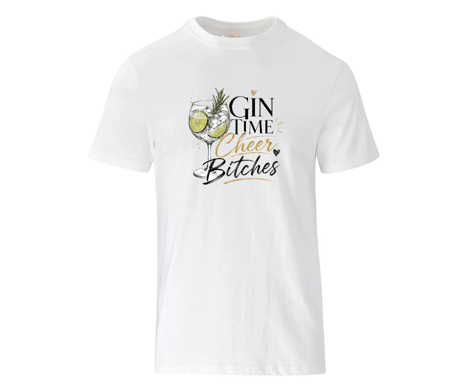 wine-Ot Gine Time Bitches Tee | Gin Tee | Gin T-Shirt
