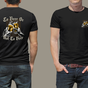black graphic tee to beer or not to beer