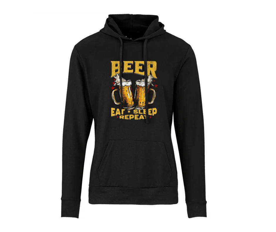 Wine-Ot Eat Beer Sleep Repeat Hoodie | Beer Lover Tee