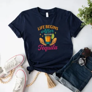 Wine-Ot Tee | Life Begins after Tequila | Graphic Tee