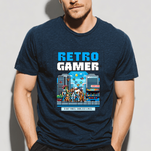 Contra Retro Gamer Tee Navy | T-Shirt
