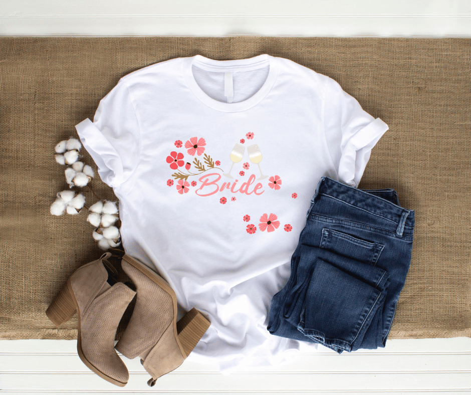 Bride Floral & Fizz Tee