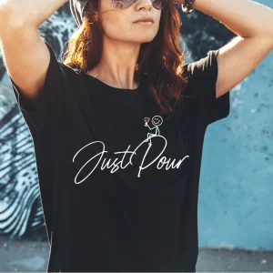 Wine-ot Just Pour Tee | Wine Themed T-Shirt | Wine-Ot Tee