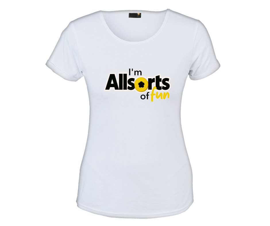 black allsort of fun graphic tee white