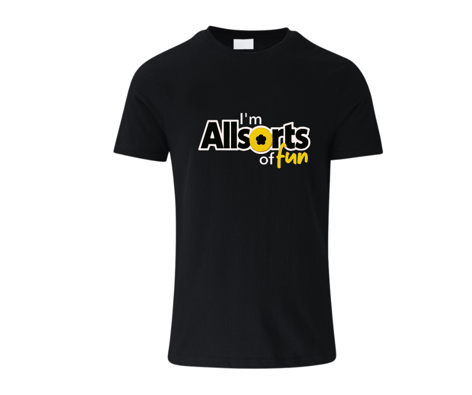 black allsort of fun graphic tee men