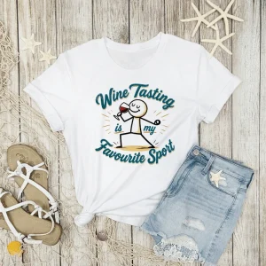 White graphic WTF Wine Tasting friends tee | Wine Themed Tee | Wine T-Shirt