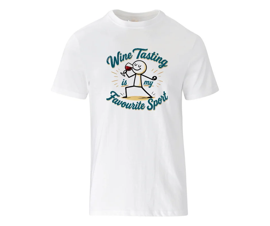 White graphic WTF Wine Tasting friends tee | Wine Themed Tee | Wine T-Shirt