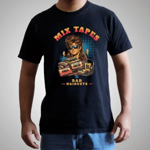 Wine-Ot Mixtapes & Bad Haircuts Vintage 80’s T-Shirt | Old School Souls T-shirts