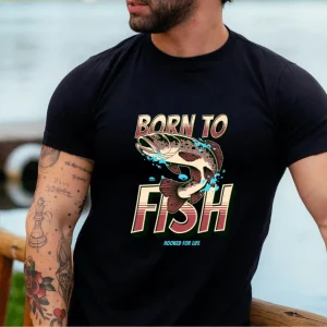 Wine-Ot Born to Fish T-Shirt | Fishing Themed T-Shirts