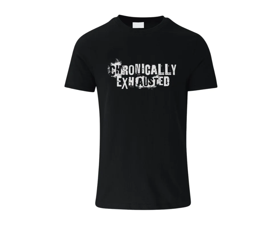 Wine-Ot Chronically Exhausted Graphic T-Shirt | Old School T-sHirt | Wine-Ot T-shirts
