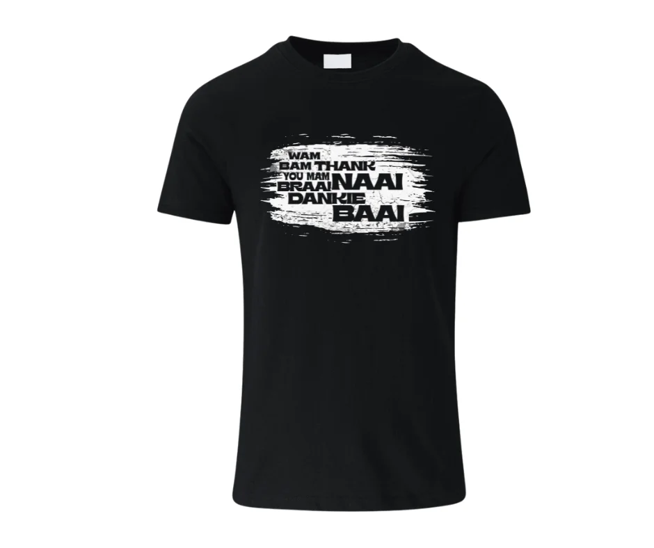 Wine-Ot “Wam Bam Thank You Mam – Braai Naai Dankie Baai” Tee | Braai Themed T-Shirt | Wine-Ot T-shirts