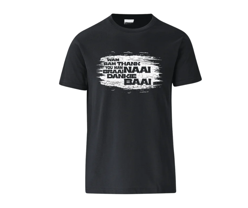 Wine-Ot “Wam Bam Thank You Mam – Braai Naai Dankie Baai” Tee | Braai Themed T-Shirt | Wine-Ot T-shirts