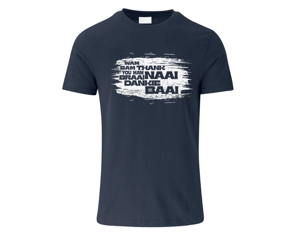 Wine-Ot “Wam Bam Thank You Mam – Braai Naai Dankie Baai” Tee | Braai Themed T-Shirt | Wine-Ot T-shirts