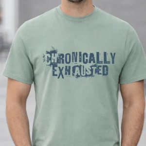 Wine-Ot Chronically Exhausted Graphic T-Shirt | Old School T-sHirt | Wine-Ot T-shirts