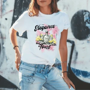 Wine-Ot Elegance with a Twist Gin Graphic T-Shirt | Gin Themed T-Shirt | Wine-Ot T-Shirt