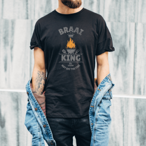 Wine-Ot Braai King – The Legend Graphic T-Shirt | Braai Themed T-shirts | Wine-Ot T-Shirts