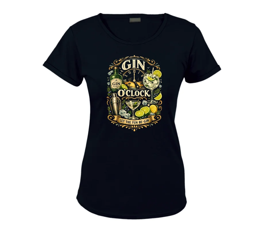 Wine-Ot It's Gin O'clock Somewhere | Gin Tee | Gin Themed Tee