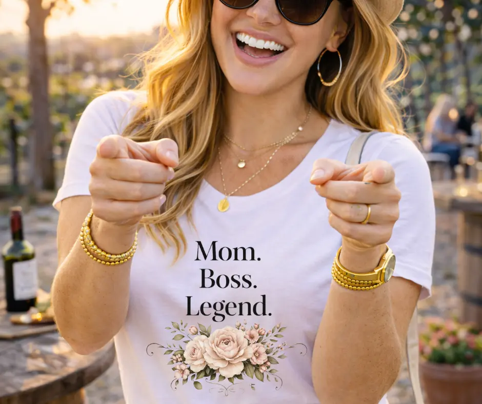 Wine-Ot Mom. Boss. Legend. T-Shirt | Mom's Tee | Mothers Day T-Shirt