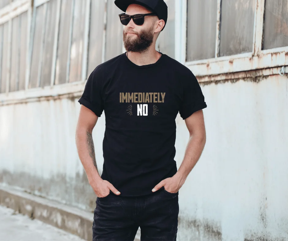 Wine-Ot “Immediately No” Graphic Tee | passive aggressive tee | funny tee