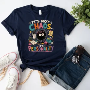 Wine-Ot It’s Not Chaos, It’s Personality Funny ADHD Graphic T-Shir | ADHD T-Shirt | Chaos Tee