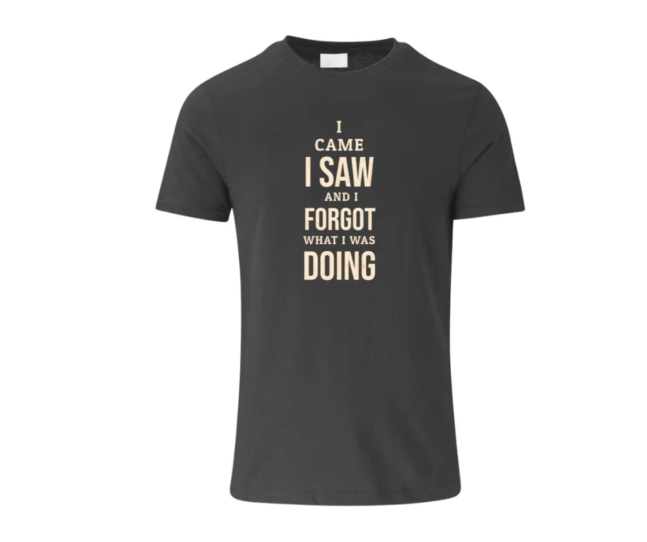 Wine-Ot “I Came, I Saw, And I Forgot What I Was Doing” Funny ADHD T-Shirt | ADHD Tee | Humorous Tee