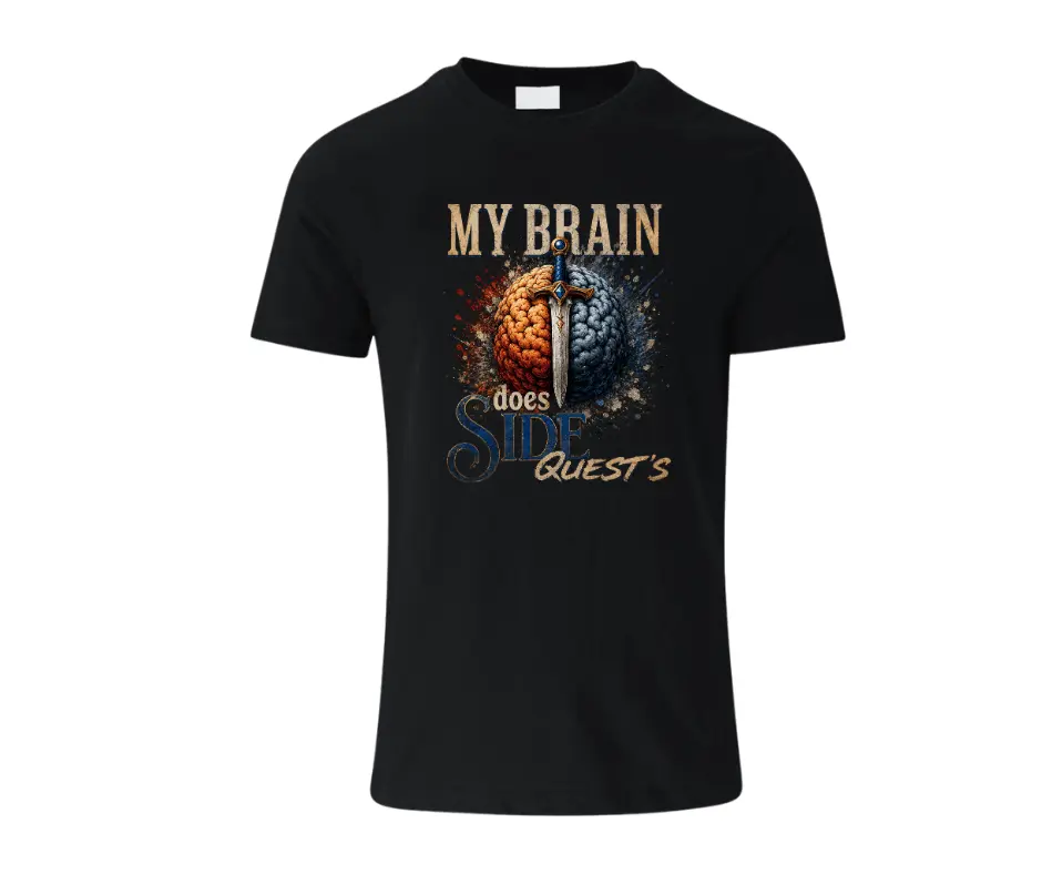 Wine-Ot My Brain Does Side Quests Tee | adhd t-shirt | Funny ADHD shirt