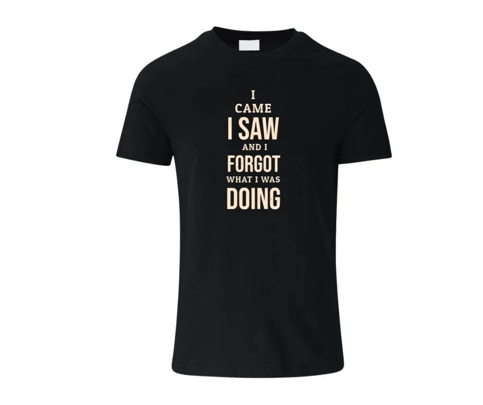 Wine-Ot “I Came, I Saw, And I Forgot What I Was Doing” Funny ADHD T-Shirt | ADHD Tee | Humorous Tee