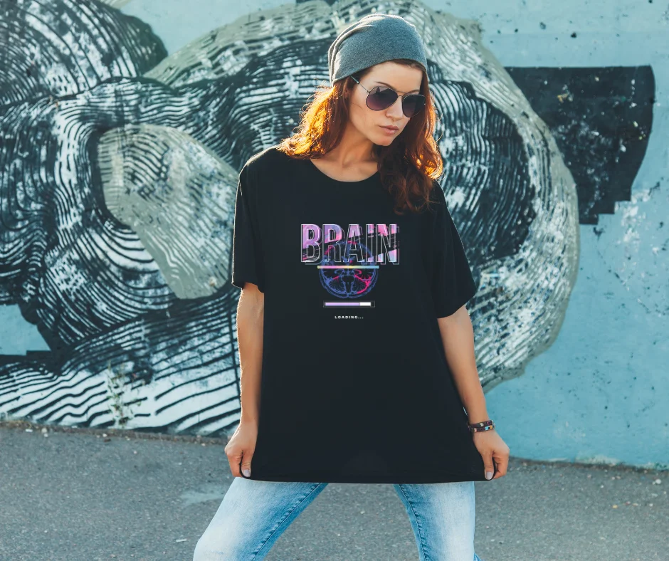 Wine-Ot “Brain Loading…” Funny ADHD Graphic T-Shirt | ADHD Tee