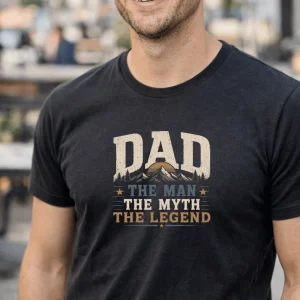 wine-Ot Dad – The Man The Myth The Legend T-Shirt grey | Dad Tshirt | Father's Day