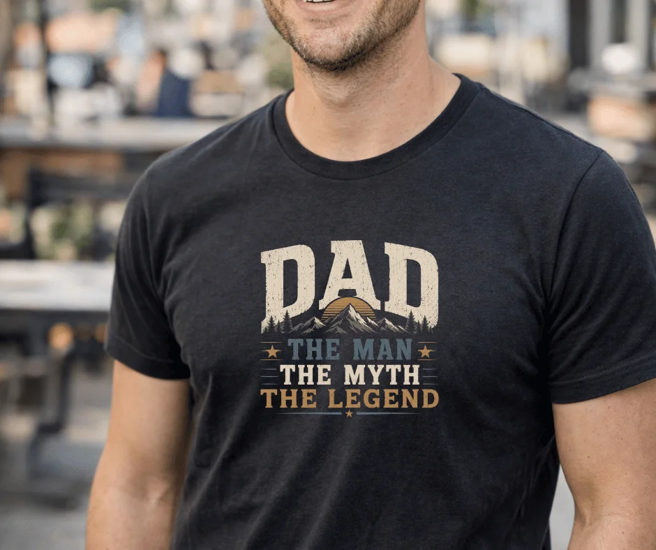wine-Ot Dad – The Man The Myth The Legend T-Shirt grey | Dad Tshirt | Father's Day