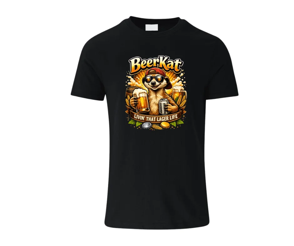 wine-Ot BeerKat – Livin’ That Lager Life T-Shirt | Beer Tee